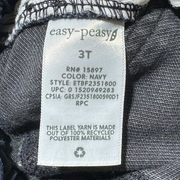 Easy Peasy toddler jeans blue unisex 3T stretch waist 3 buttons & 5 pockets - Picture 5 of 8